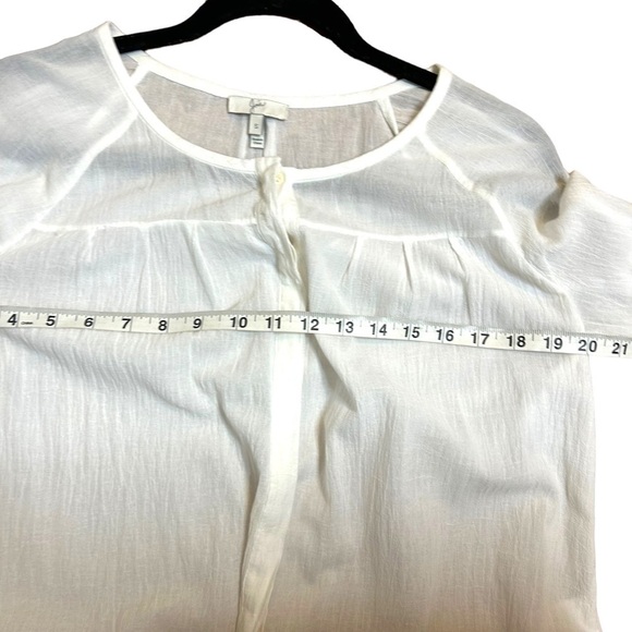 Anthropologie Joie White Button Down Long Sleeve Blouse - Picture 8 of 9